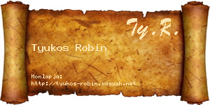 Tyukos Robin névjegykártya
